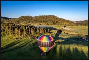Vol en montgolfière dans les Black Hills.