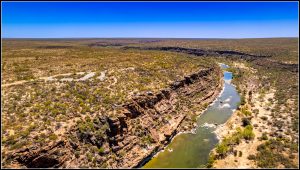 Kalbarri vu d'en haut.